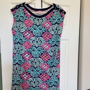 Lilly Pulitzer Summer Robyn 76020 Pull On Printed Shift Dress Size Medium